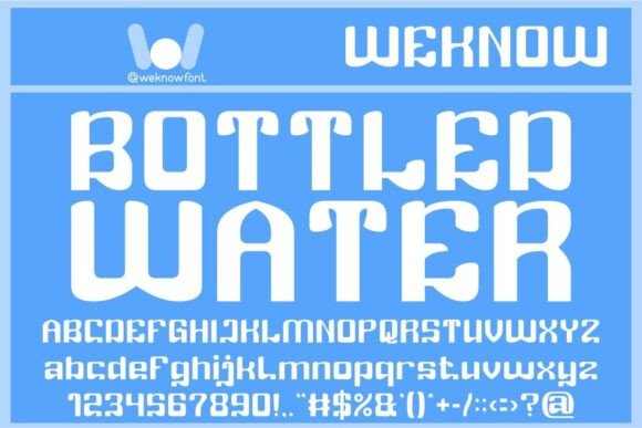 Bottled Water: A Whimsical Display Font for Editorial Design