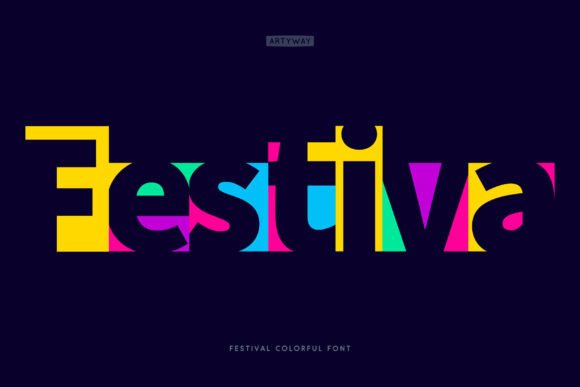 Festiva Font: A Geometric Display Typeface for Party-Ready Branding