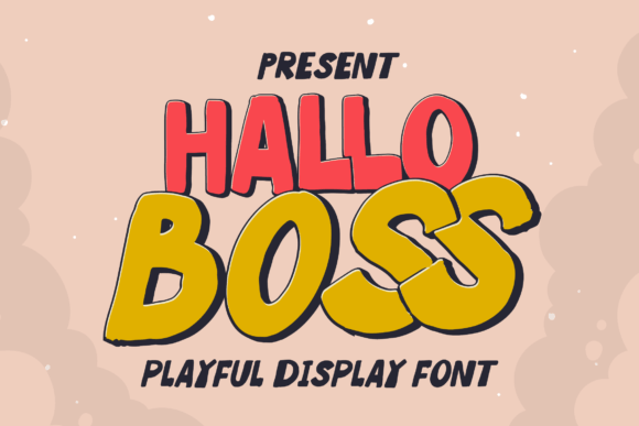 Hallo Boss: A Playful Display Font for Handmade Product Design