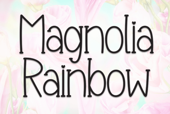 Magnolia Rainbow: A Cheerful Display Font for Small Business Branding