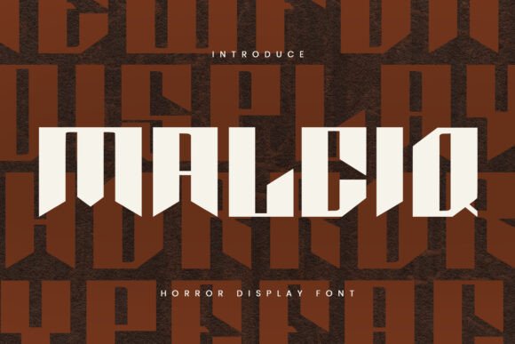 Malciq Font: A Bold Spooky Display Typeface for Handmade Sellers