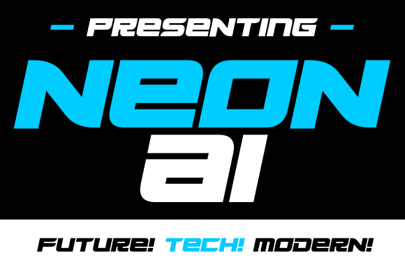 Neon Ai: A Futuristic Display Font for Modern Branding