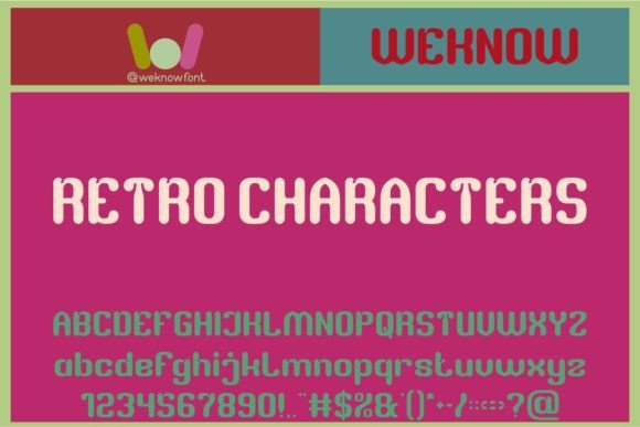 Retro Characters Font for Web Design