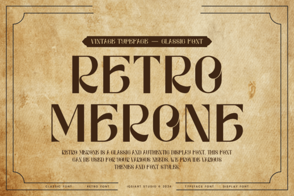Retro Merone: A Bold Vintage Font for Timeless Brand Identity