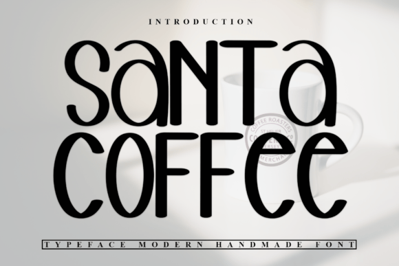 Santa Coffee Font for Festive Branding