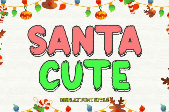 Santa Cute Display Font for Boutique Branding and Web Headers