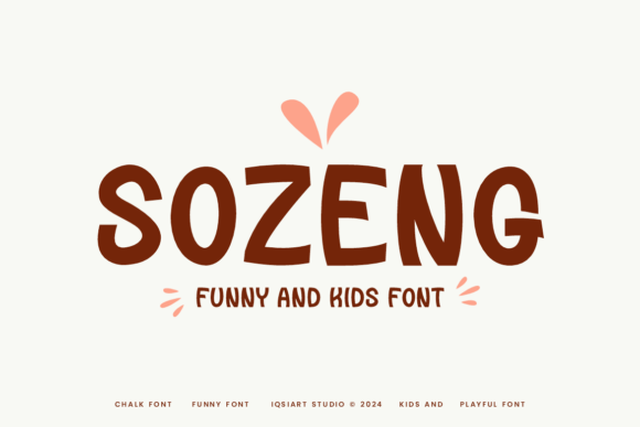 Sozeng: A Playful Display Font for Kids’ Publications and Editorial Design