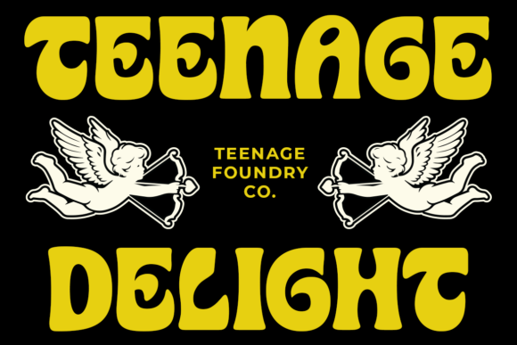 Teenage Delight: A Bold Display Font for Modern Web Design