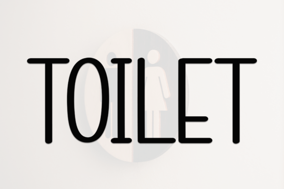 Toilet Font for Modern Branding and Eye-Catching Signage