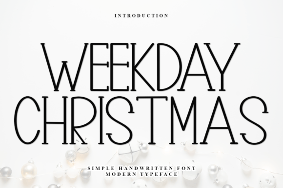 Weekday Christmas Font